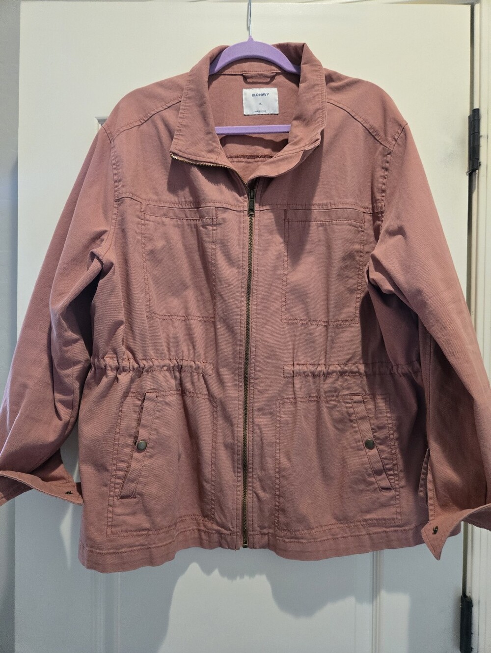 Old Navy Rose Utility Jacket with Drawstring Waist, Size XL